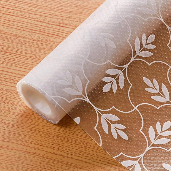 Shelf Drawer and Cabinet Liner, Washable Oil-Proof Shelf Liners for Kitchen Cabinets, Shelves, Refrigerator, Non-Adhesive Drawers Mats(Transparent, 11.8 x 118 Inch)