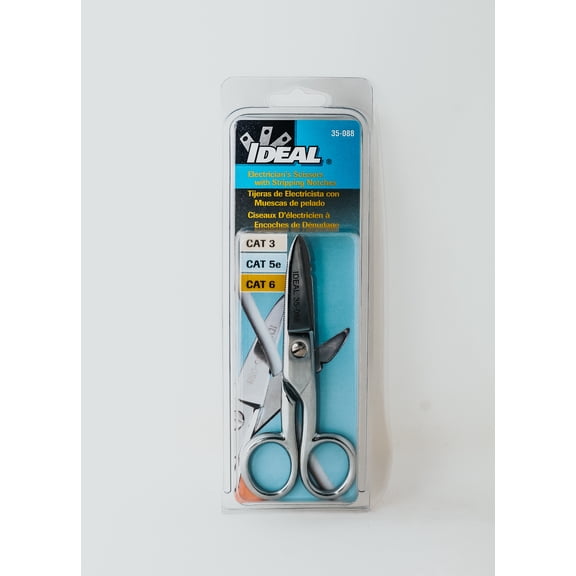 Ideal(r) 35-088 Electrician's Scissors With Stripping Notch