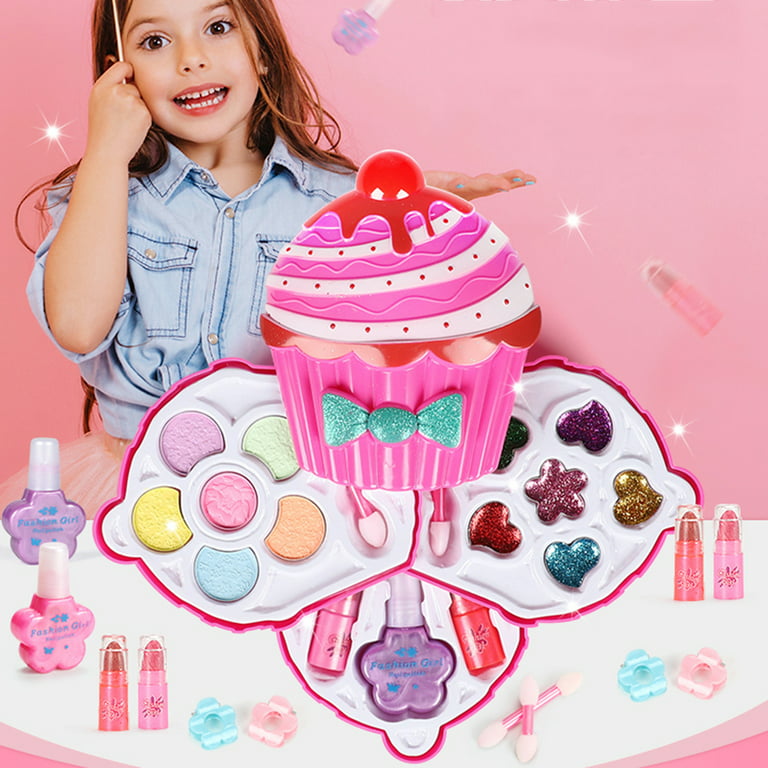 Girls Makeup Set Creative 3-layer Cake Design Pretend Play Toy