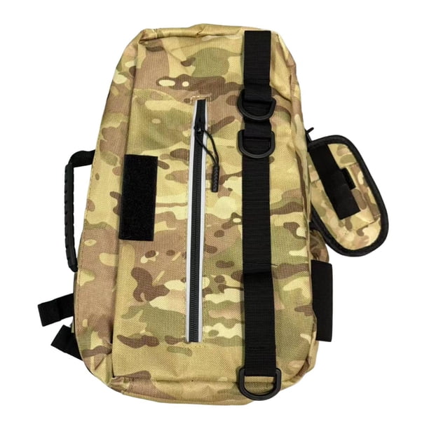 Bolsa de aparejo de pesca, organizador de almacenamiento portátil para hombres mochila para pesca con pesca de calabalización bolso de cintura para Caqui