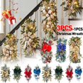 thumbnail image 2 of Corona de Navidad para decoración de escaleras, adornos navideños sin/con luz para puerta de casa, ventana, decoración colgante de pared, 2 of 4
