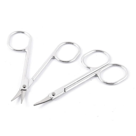 Uxcell Metal Beauty Tool Women Cosmetic Eyebrow Scissors Cutter 2Pcs