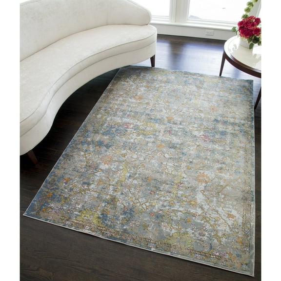 Fia Vintage Distressed Oriental Area Rug - 5'x7'