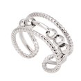thumbnail image 1 of Rings, Lightweight Silver Stackable Bead Open Ring Jewelry  For Date, 1 of 8