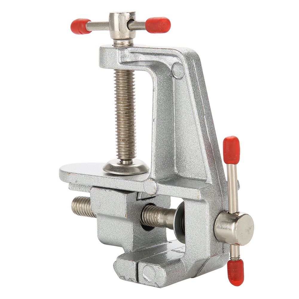 Tebru Hobby Vise, Small Vise,Aluminum Alloy Mini Vise Hobby Table Craft