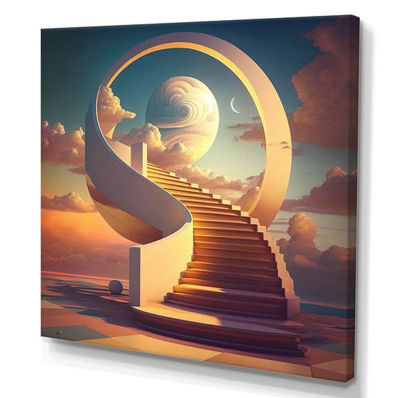 Designart Stairs To Heaven II Canvas Wall Art