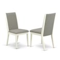 thumbnail image 2 of East West Furniture V-Style 9-piece Wood Dining Set in Linen White/Shitake, 2 of 2