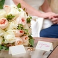 thumbnail image 2 of Miangastore Blank Table Name Cards with Gold Foil Border for Wedding Table Setting and Banquet Labels White Paper 40 Pieces, 2 of 8
