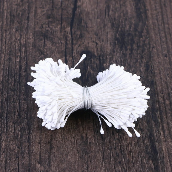 CTIRCHIU 400pcs/set White Stamens for Flower Arrangements Plastic Craft Projects