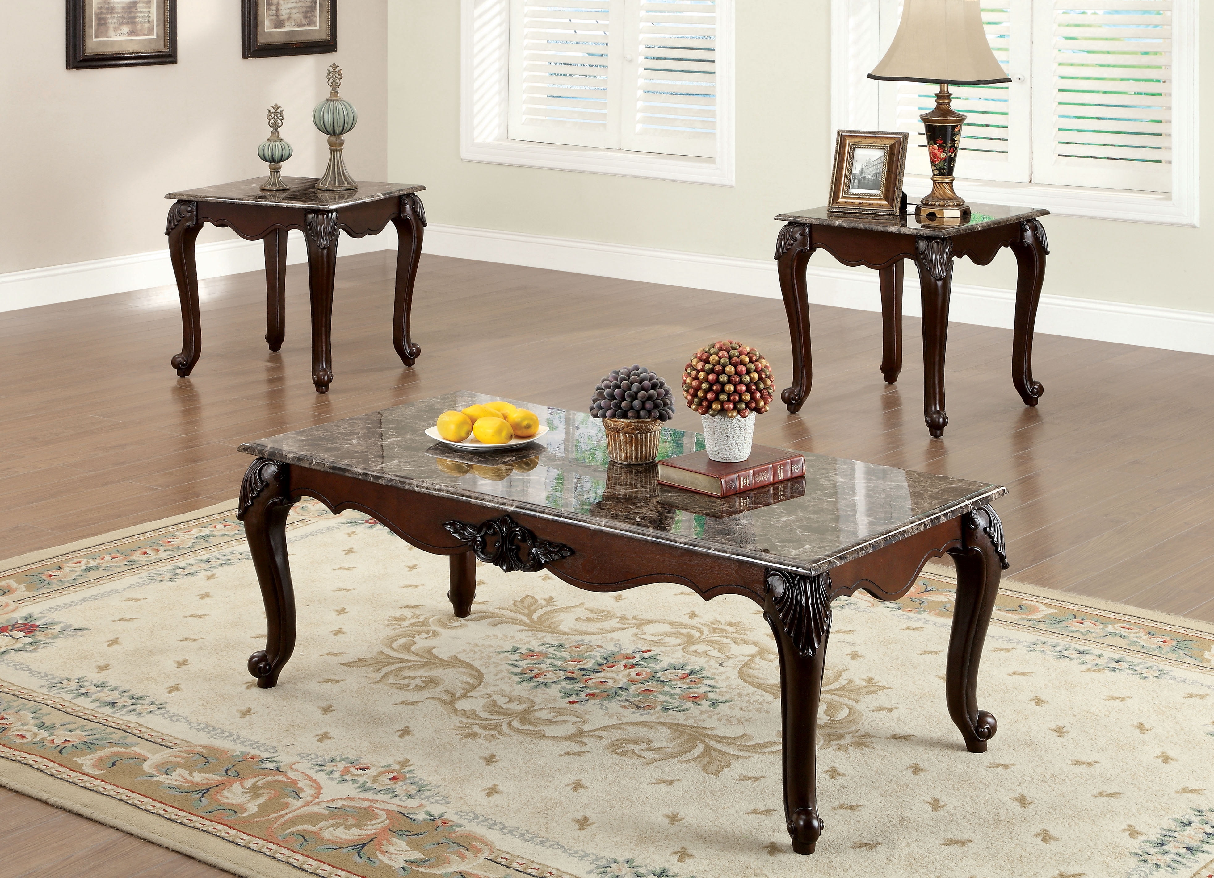 Marble and wood 2024 sherman coffee table