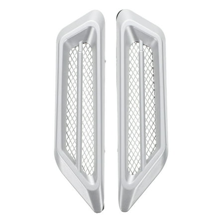 Hood Scoops for Cars Vents Car Simulation Air Outlet Car Styling 17X4.2cm Silver