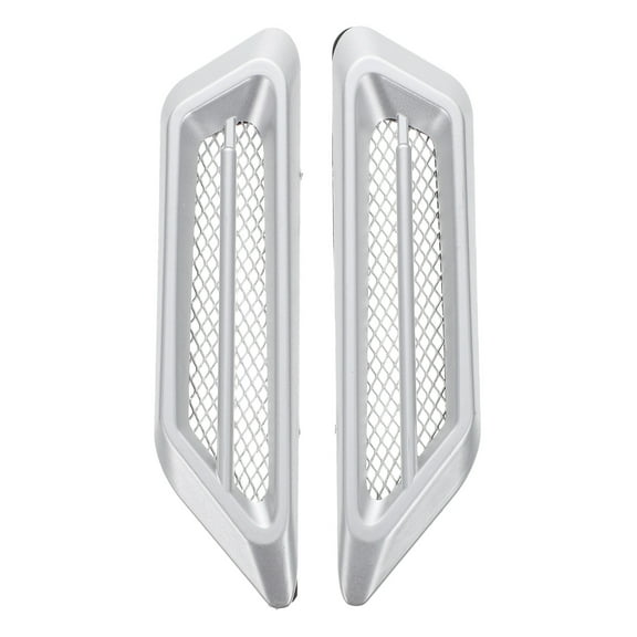 Hood Scoops for Cars Vents Car Simulation Air Outlet Car Styling 17X4.2cm Silver