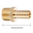 thumbnail image 4 of U.S. Solid 1/2 in Barb x 1/2 in MNPT Brass Fitting Hose Adapter Pack of 5, 4 of 4