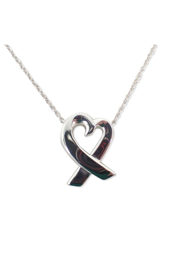 Pre-Owned TIFFANY 925 Paloma Picasso Loving Heart Pendant Necklace (Good)