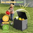 thumbnail image 3 of fazzn 30 Gallon Resin Deck Box Waterproof Outdoor Storage Box for Patio Furniture Pool Accessories Indoor Storage for Cushion Garden Tools (Black), 3 of 7
