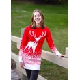 thumbnail image 4 of Socal Look Women's Ugly Christmas Sweater Dress – Long Sleeve Acrylic Crew Neck Pullover, S, 4 of 9