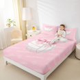 thumbnail image 2 of Manfei Pink Bowknot Fitted Sheet Full,3D Cartoon Volleyball Pattern Bed Set,3pcs,1 Fitted Sheet and 2 Pillowcases, 2 of 6