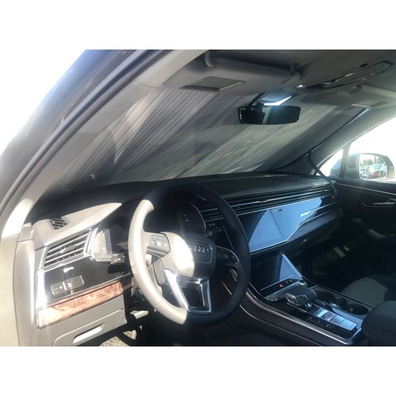HeatShield, The Original Windshield Sun Shade, Custom-Fit for Audi Q7 SUV 2017, 2018, 2019, 2020, 2021, Silver Series