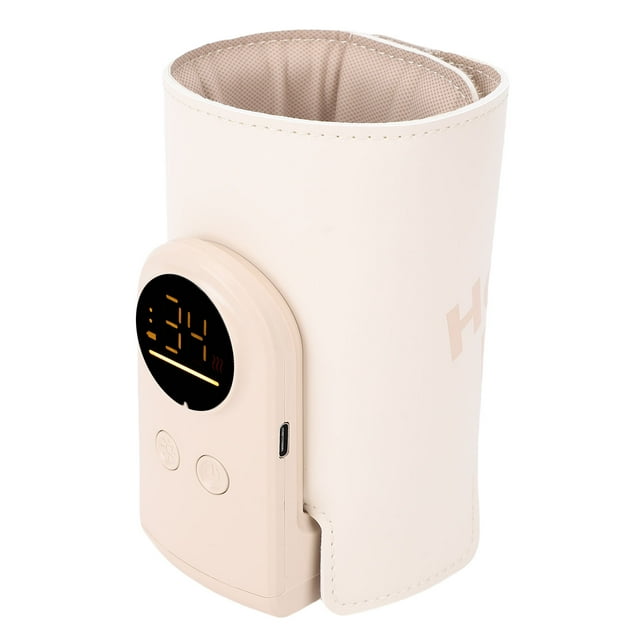 Bottle Warmer, Fabric ABS Baby Bottle Warmer USB Rechargeable Insulated Consistent Temperature Quiet Heating for Travel