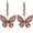 Ruby red, variant on Butterfly Hoop Dangling Earrings For Women, Crystal Rhinestone CZ Drop Earrings For Women Hypoallergenic Nickel Free Cute Charms Dangling Earring Dainty Wedding Birthday Jewelry Gift