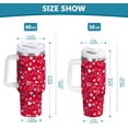 thumbnail image 3 of Valentine''s Day Heart Stainless Steel Vacuum Insulated Tumbler Superior 40oz Drinking Cup with Lid and Handle,Insulated Cup Water Bottle for Water Coffee 21342975, 3 of 6
