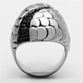 thumbnail image 3 of Luxe Jewelry Designs Women's Stainless Steel Ring with Black Jet Crystal - Size 7, 3 of 4
