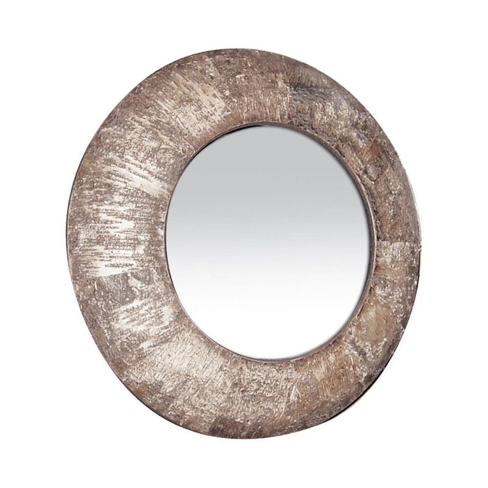 Birch Wood Framed Round Wall Mirror 36 Inch Mirror Natural Birch Bark