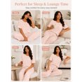 thumbnail image 5 of DAKIMOE Womens Pajama Sets Pajamas for Women Set Capri Sleepwear Short Sleeve Two-Piece Pjs Tops & Long Pants Casual Prints Lounge Sets for Women S-2XL, 5 of 9