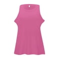 thumbnail image 4 of Aoiroe Women's Ribbed Knit Tank Tops,Spring Outfits 2026 Slim Fitted Racerback Shirts Casual Layering Basic Tanks Top Athletic Running Tank Tops for Women Pink M, 4 of 5