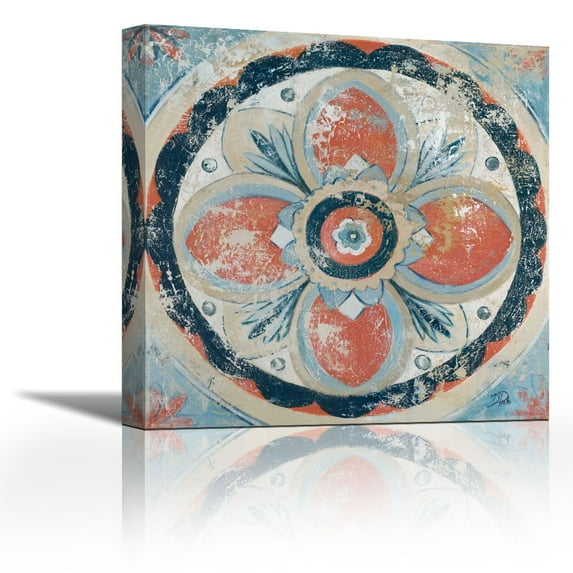 Old Portugese Hue - Contemporary Fine Art Giclee on Canvas Gallery Wrap - wall décor - Art painting - 36 x 36 Inch - Ready to Hang