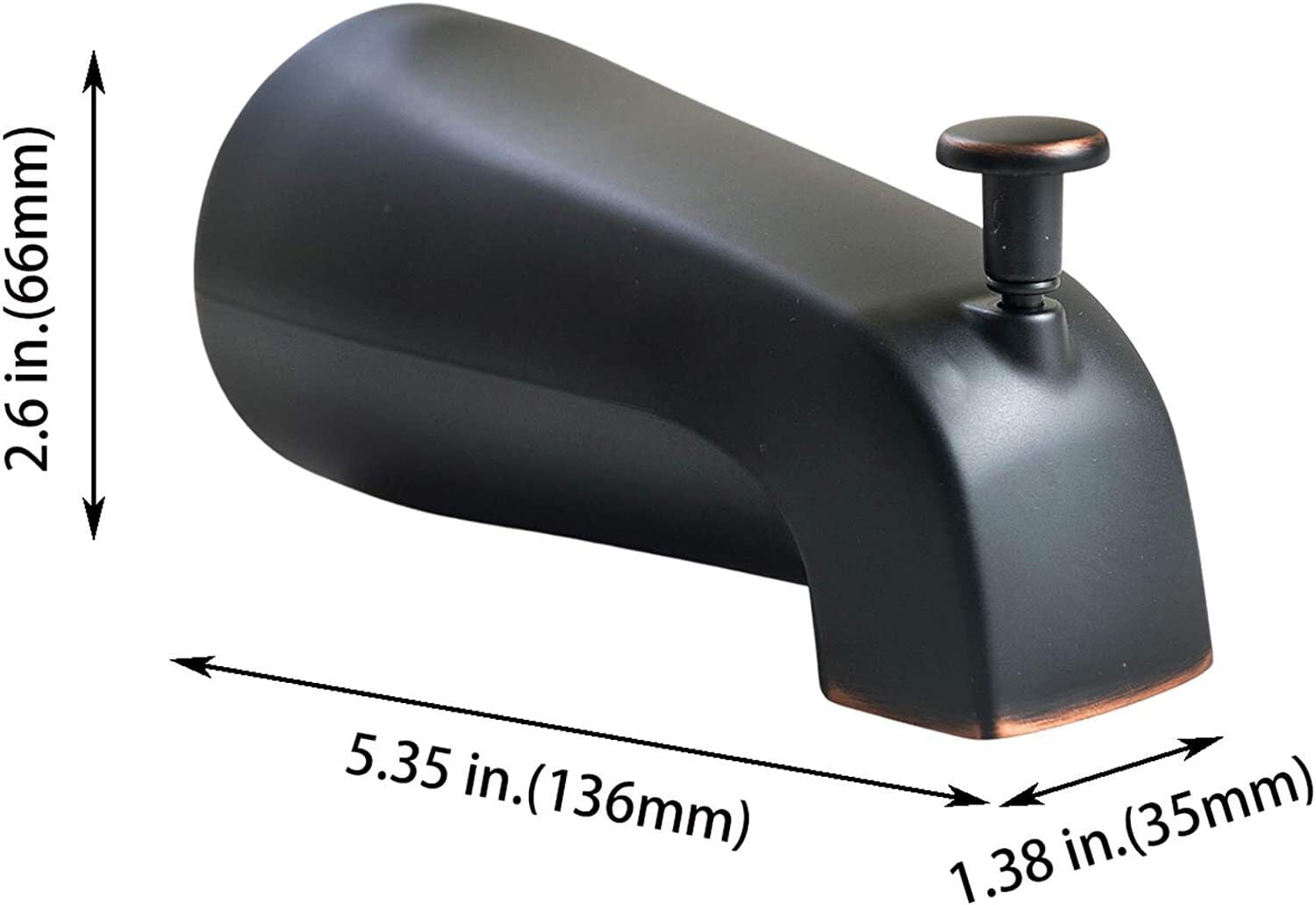 IPS 44-110-104 Zinc Black 4 1/2in Universal Bathroom Tub Spout Faucet