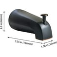 thumbnail image 4 of Slip On 4 1/2" Copper Pipe Universal Bathroom Tub Spout w/ Diverter Heavy Duty, 4 of 5
