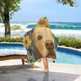 thumbnail image 3 of Yayeee Kids Hooded Towels Toddler Soft Absorbent Beach Bathing Wrap 50" x 23.5", Flowers and Dog, 3 of 5