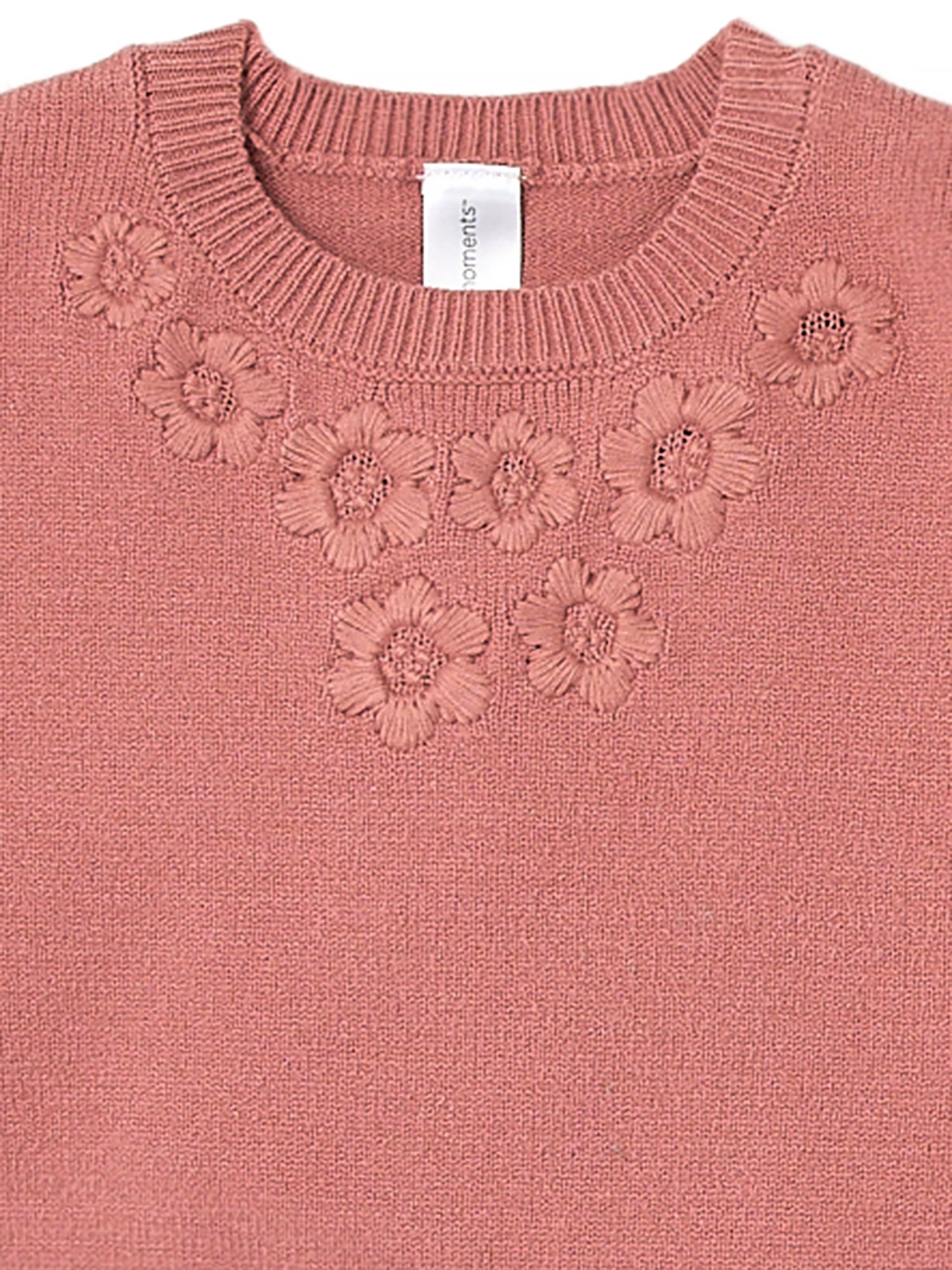 Modern Moments by Gerber Toddler Girl Embroidery Sweater, Sizes 12 Months -5T