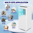 thumbnail image 5 of 8000 BTU Portable Air Conditioner, Portable AC/Air Conditioner with Remote Control for Room up to 350 Sq.Ft, 3-in-1 Functions/Digital Display/24 Hrs Timer/Caster Wheels for Home/Office/Dorms, 5 of 6