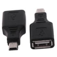 thumbnail image 1 of 2x Usb 2.0 Female To Mini Usb Male Connector Otg Host Adapter Converter Connector-B2, 1 of 5