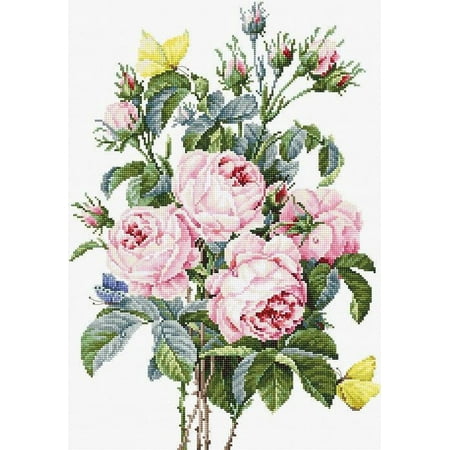 UPC: 4840746029318 | Counted Cross-Stitch Kit Bouquet Of Roses B2373L Needlework Easy Flowers By Luca-S Canvas Cotton