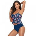 thumbnail image 3 of Ensemble Maillot de Bain Taille Haute à Volants Creux Dos Ouvert pour Femmes, 3 of 5