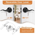 thumbnail image 5 of 3 Pack Satin Nickel Keyed Alike Entry Levers, One Keyway Entrance Handles Entry Locksets with Same Keys, Reversible for Right Left Handed Doors, 5 of 8