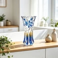 thumbnail image 6 of SUYOLL Gradient Embossed Glass Vase Scalloped Rim Thick Clear Glass Vase Floral Vase For Home Centerpiece Wedding Living Room Dining Table Party Decor Housewarming Gift, 6 of 6