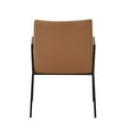 thumbnail image 3 of Benjara Cid Lizz 24 Inch Dining Chair, Faux Leather, Black Steel Legs, Wood Frame, 3 of 5