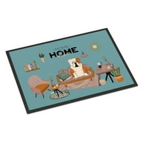 Fawn White English Bulldog Sweet Home Indoor or Outdoor Mat 24x36 CK7970JMAT