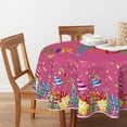 thumbnail image 3 of Verolix Birthday Party Round Tablecloth 60 Inch, Celebration Table Cover with Gift and Balloon Pattern, 3 of 5