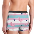 thumbnail image 5 of Balery Flamingo1 Men's Boxer Briefs, Soft and Breathable Cotton Underwear with nylon Waistband-X-Large, 5 of 9