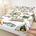 thumbnail image 3 of Feelyou Teen Adventure Fishing Bed Sheets, Rustic Hunting King Sheets, 4 Pieces, 3 of 7