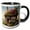 Black/White, variant on 3drose, Pretty Shabby Chic Little Cottage with Pink Flowers, 11oz Two-tone Green Mug