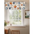 thumbnail image 2 of Thanksgiving Pumpkin Valances for Windows Fall Sunflower Leaves Linen Texture Rod Pocket Curtains Valance Short Window Treatment Drapes for Living Room, Bedroom Bathroom 60"&nbsp;W x 14" L, 2 of 5