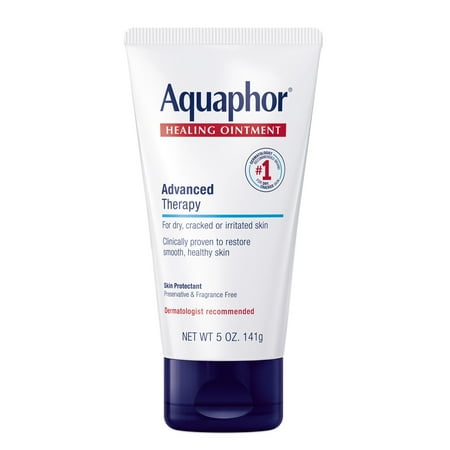 Aquaphor Healing Ointment Skin Protectant for Dry, Cracked, Irritated Skin, Fragrance Free, 5 oz