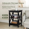 thumbnail image 5 of Alpha Joy Indoor Contemporary Storage Medium Density Fiberboard, Black (Set of 2), 5 of 9