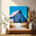 thumbnail image 6 of Rustic Blue Barn Canvas Print Wall Art for Living Room Bedroom Kitchen Farmhouse Office, 6 of 8
